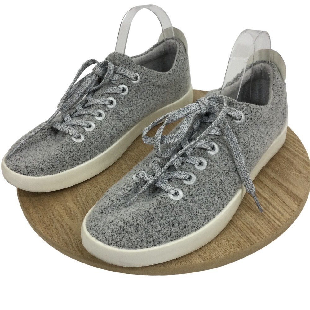 Allbirds Mens Wool Pipers Lace Up Low Top Running Sneaker Shoes Gray Size 11 US